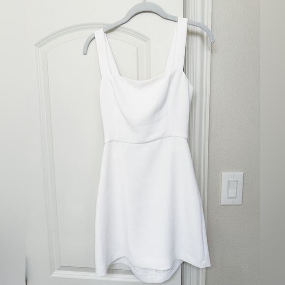 ARITZIA Wilfred Aperature Tie-Back White Mini Dress - Picture 5 of 7